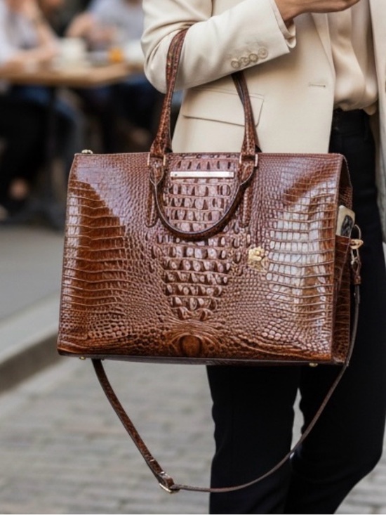 Brahmin Handbags - Brahmin Business Tote Expresso Genuine Leather Satchel